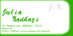 julia nadhazi business card